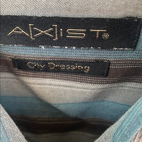 Axist Blue and Gray Striped Casual Shirt - Picture 2 of 4